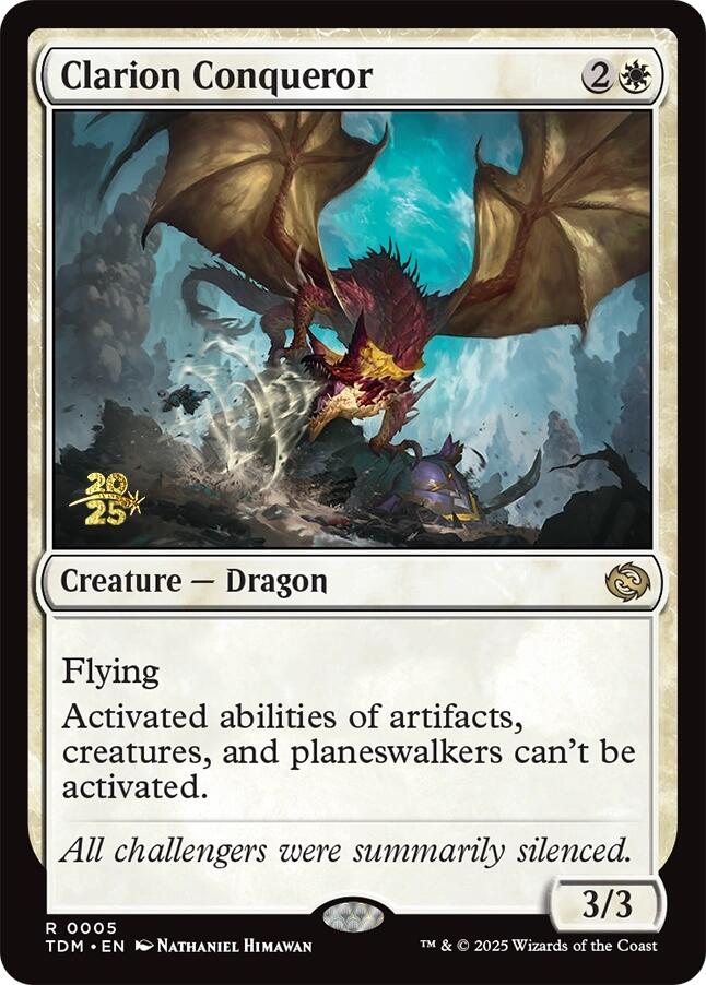 Clarion Conqueror [Tarkir: Dragonstorm Prerelease Promos] | Dragon's Lair Comics and Fantasy Houston TX