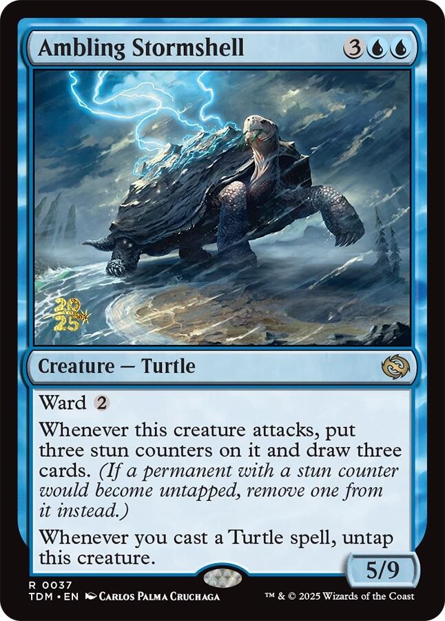Ambling Stormshell [Tarkir: Dragonstorm Prerelease Promos] | Dragon's Lair Comics and Fantasy Houston TX