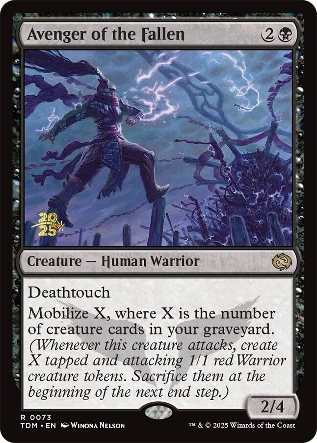 Avenger of the Fallen [Tarkir: Dragonstorm Prerelease Promos] | Dragon's Lair Comics and Fantasy Houston TX