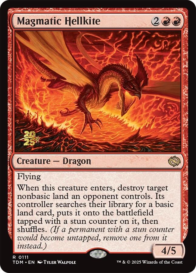 Magmatic Hellkite [Tarkir: Dragonstorm Prerelease Promos] | Dragon's Lair Comics and Fantasy Houston TX