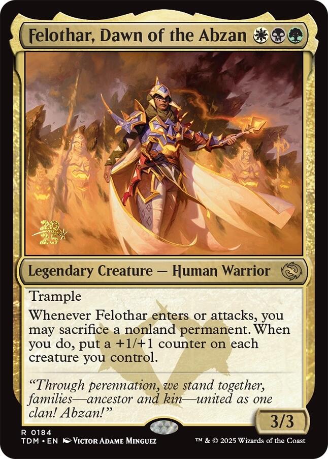 Felothar, Dawn of the Abzan [Tarkir: Dragonstorm Prerelease Promos] | Dragon's Lair Comics and Fantasy Houston TX