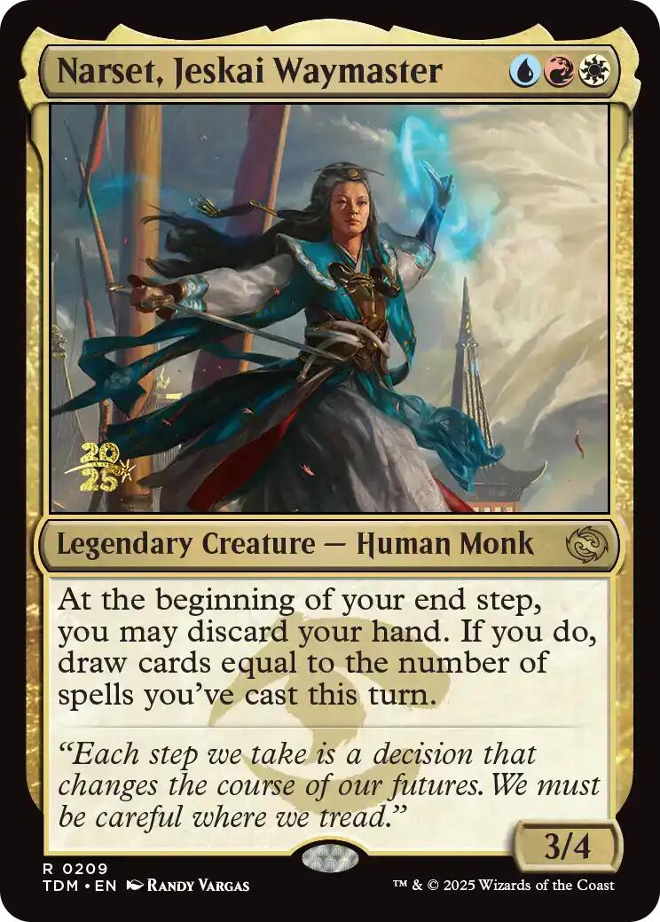 Narset, Jeskai Waymaster [Tarkir: Dragonstorm Prerelease Promos] | Dragon's Lair Comics and Fantasy Houston TX