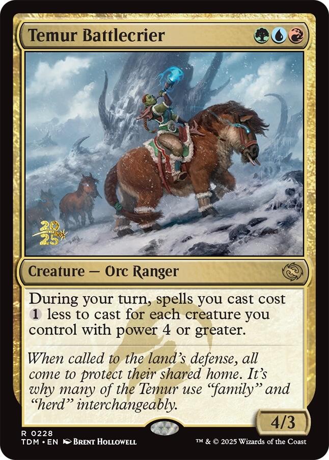 Temur Battlecrier [Tarkir: Dragonstorm Prerelease Promos] | Dragon's Lair Comics and Fantasy Houston TX