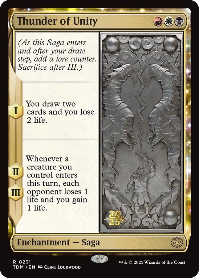 Thunder of Unity [Tarkir: Dragonstorm Prerelease Promos] | Dragon's Lair Comics and Fantasy Houston TX