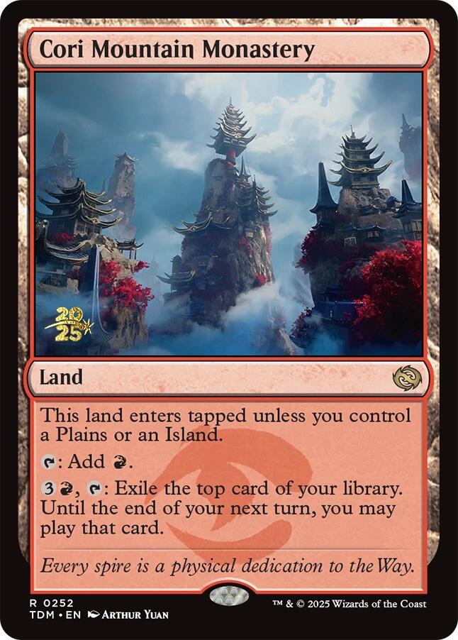 Cori Mountain Monastery [Tarkir: Dragonstorm Prerelease Promos] | Dragon's Lair Comics and Fantasy Houston TX