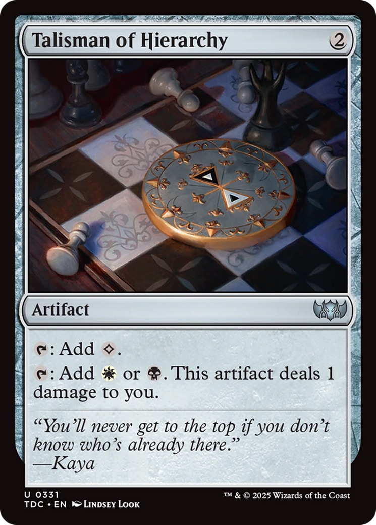 Talisman of Hierarchy [Tarkir: Dragonstorm Commander] | Dragon's Lair Comics and Fantasy Houston TX