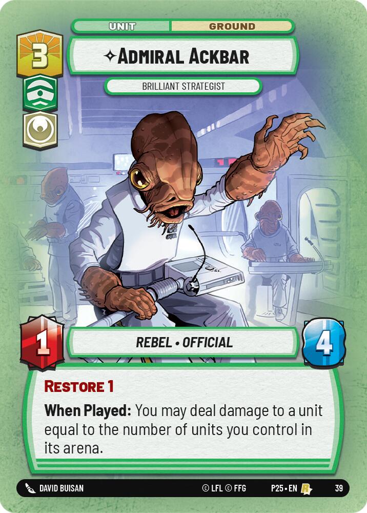 Admiral Ackbar - Brilliant Strategist (39) (39) [Store Showdown Promos] | Dragon's Lair Comics and Fantasy Houston TX