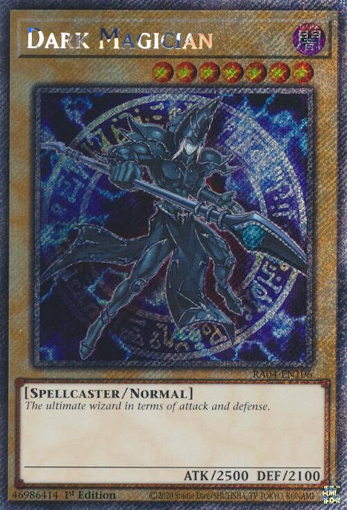 Dark Magician (7th Art) [RA04-EN106] Platinum Secret Rare | Dragon's Lair Comics and Fantasy Houston TX