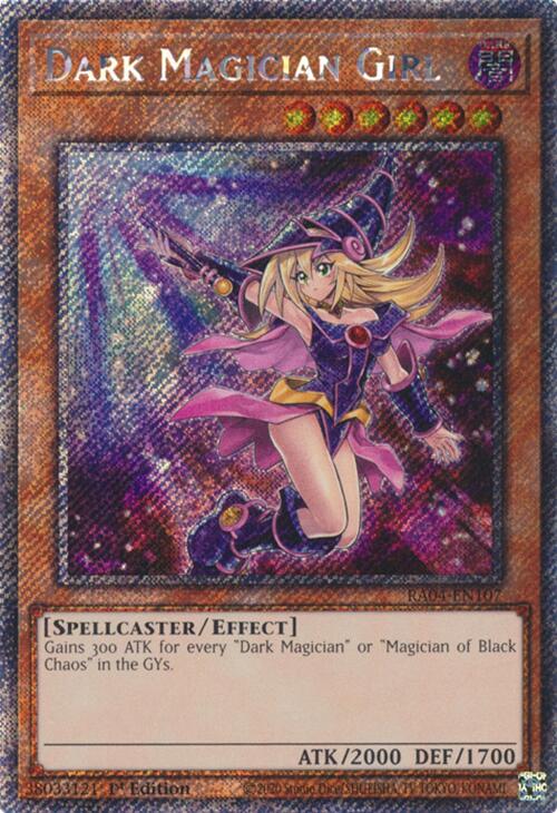 Dark Magician Girl (7th Art) [RA04-EN107] Platinum Secret Rare | Dragon's Lair Comics and Fantasy Houston TX
