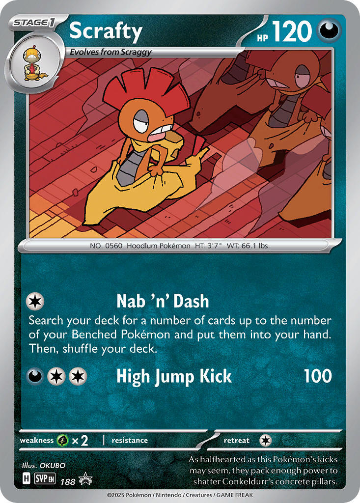 Scrafty (188) [Scarlet & Violet: Black Star Promos] | Dragon's Lair Comics and Fantasy Houston TX