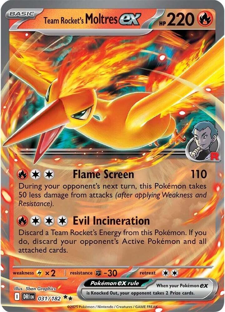 Team Rocket's Moltres ex (031/182) [Scarlet & Violet: Destined Rivals] | Odin's Place