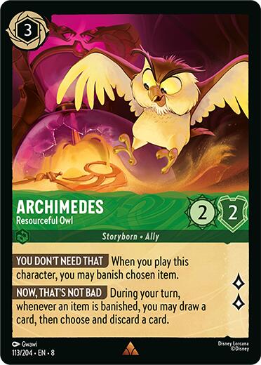 Archimedes - Resourceful Owl (113/204) [Reign of Jafar] | Dragon's Lair Comics and Fantasy Houston TX