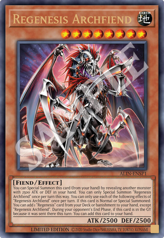 Regenesis Archfiend [ALIN-ENSP1] Ultra Rare | Dragon's Lair Comics and Fantasy Houston TX