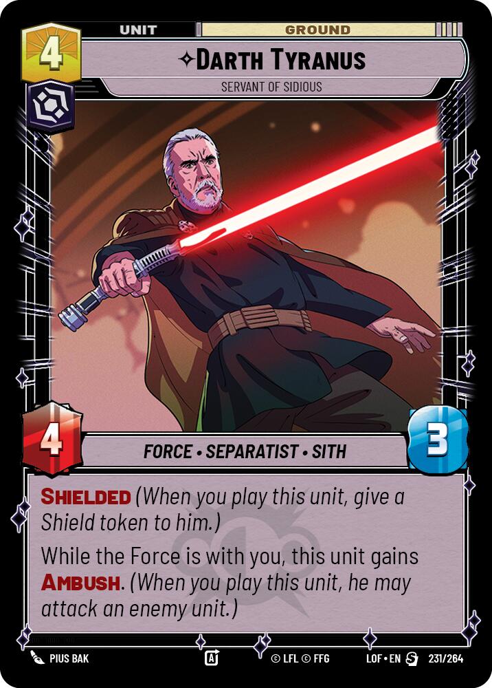 Darth Tyranus - Servant of Sidious (231/264) (231/264) [Legends of the Force] | Odin's Place