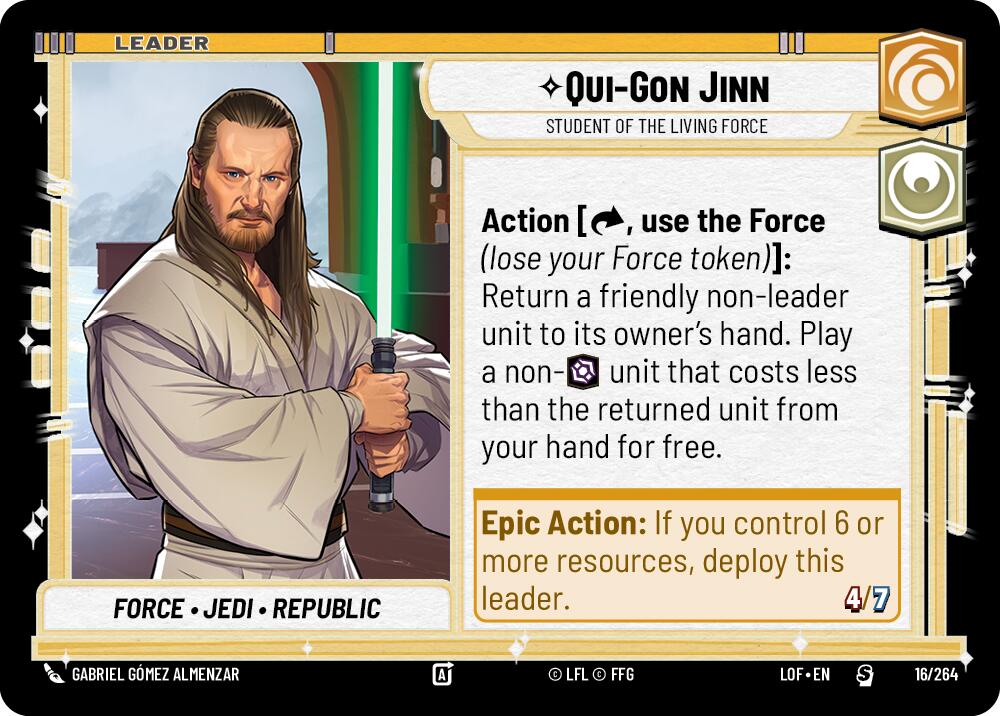 Qui-Gon Jinn - Student of the Living Force (016/264) (016/264) [Legends of the Force] | Odin's Place