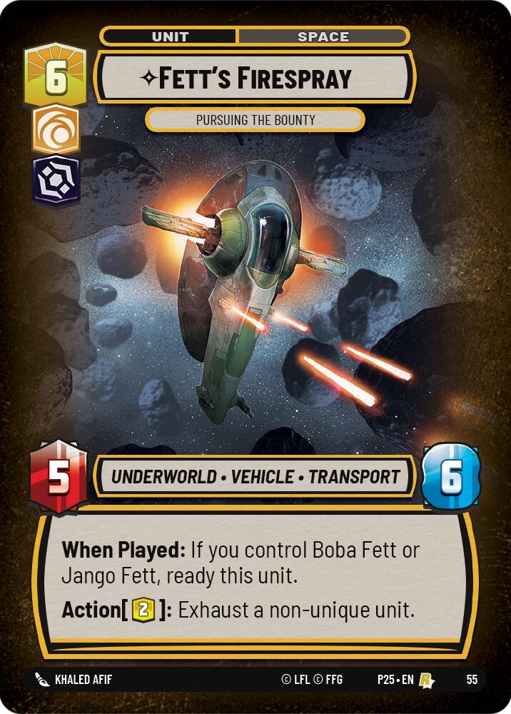 Fett's Firespray (55) - Pursuing the Bounty (55) [Store Showdown Promos] | Odin's Place