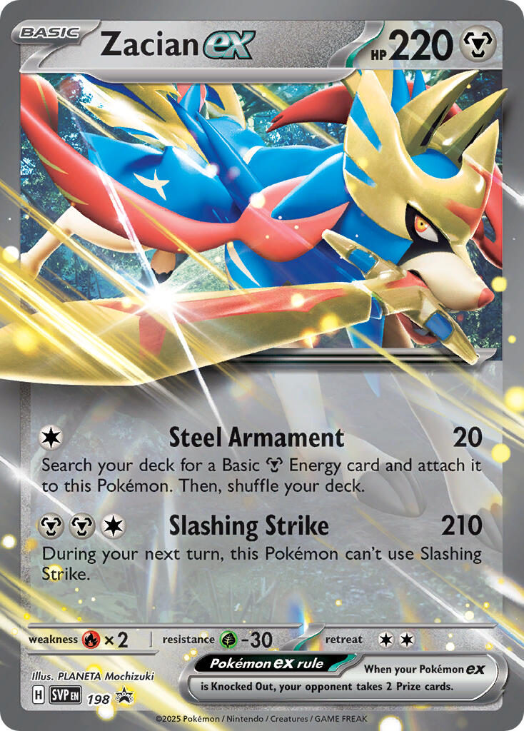 Zacian ex (198) [Scarlet & Violet: Black Star Promos] | Dragon's Lair Comics and Fantasy Houston TX