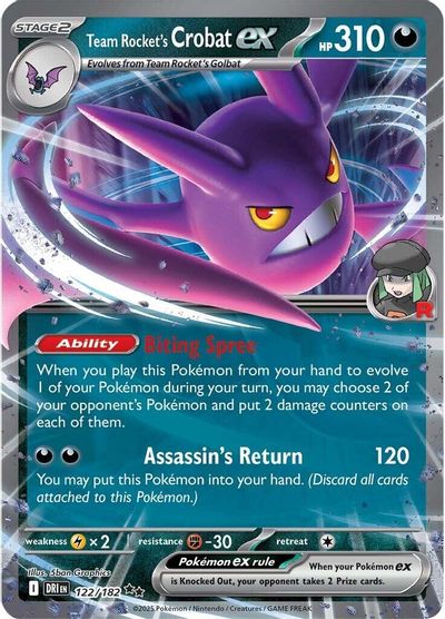 Team Rocket's Crobat ex (122/182) [Scarlet & Violet: Destined Rivals] | Odin's Place