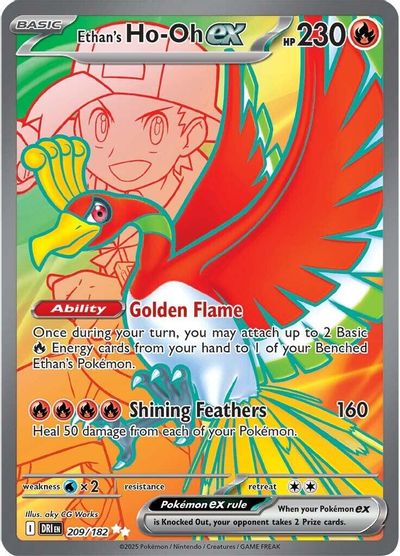Ethan's Ho-Oh ex (209/182) [Scarlet & Violet: Destined Rivals] | Odin's Place