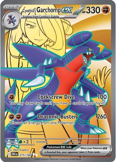 Cynthia's Garchomp ex (215/182) [Scarlet & Violet: Destined Rivals] | Odin's Place