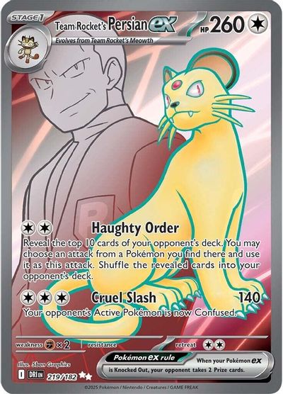 Team Rocket's Persian ex (219/182) [Scarlet & Violet: Destined Rivals] | Odin's Place
