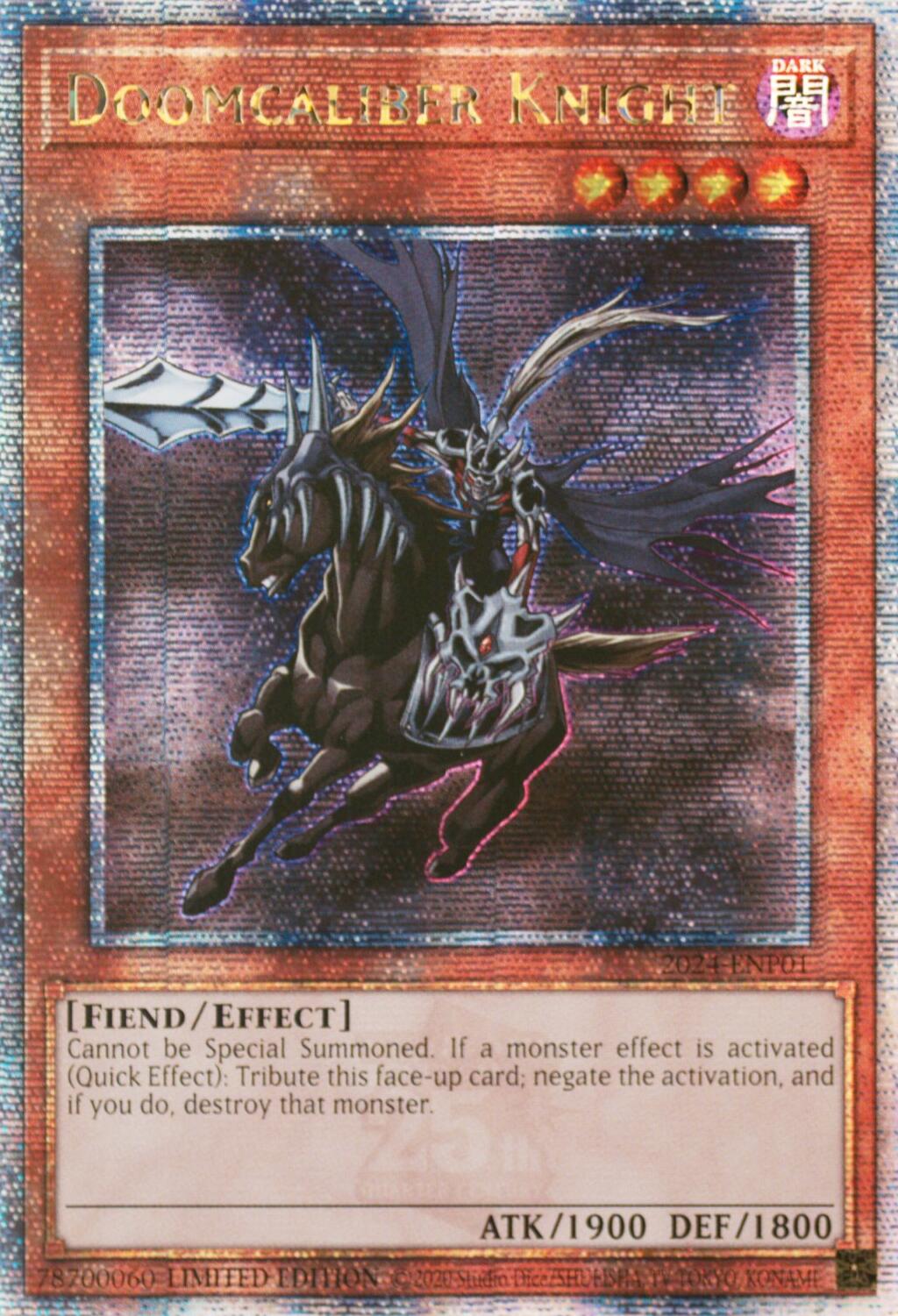 Doomcaliber Knight [2024-ENP01] Quarter Century Secret Rare | Dragon's Lair Comics and Fantasy Houston TX