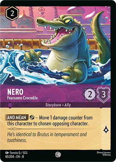 Nero - Fearsome Crocodile (Cold Foil) (65/204) [Reign of Jafar] | Odin's Place