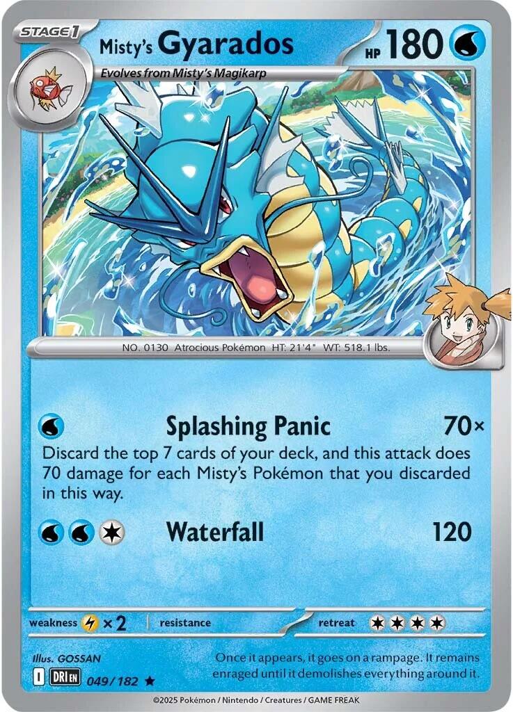 Misty's Gyarados (049/182) (Deck Exclusive) [Scarlet & Violet: Destined Rivals] | Dragon's Lair Comics and Fantasy Houston TX