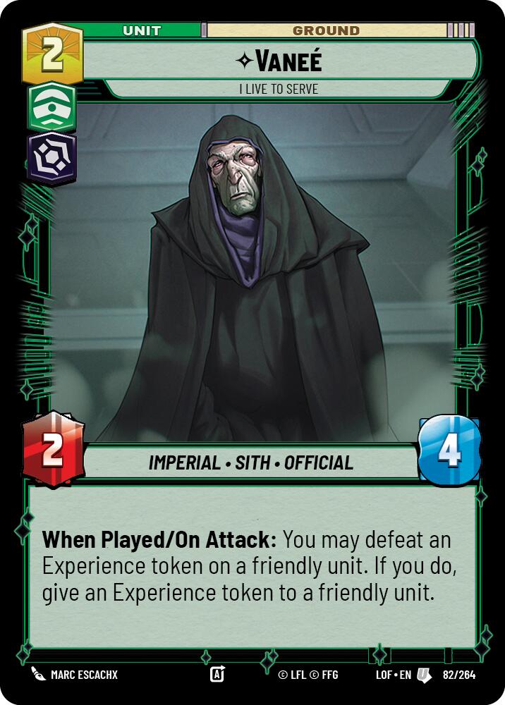 Vanee - I Live to Serve (82/264) (82/264) [Legends of the Force] | Odin's Place