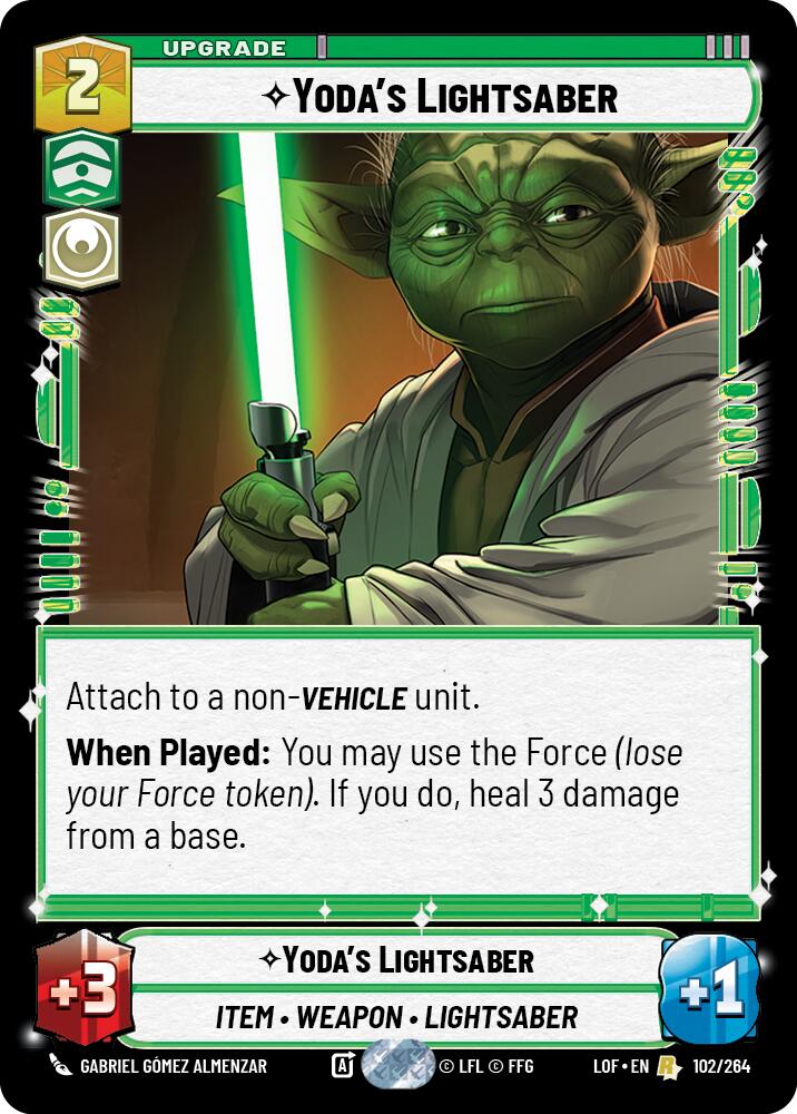 Yoda's Lightsaber (102/264) (102/264) [Legends of the Force] | Odin's Place