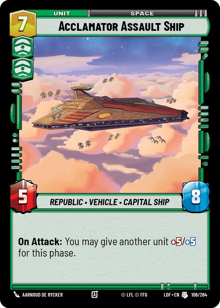 Acclamator Assault Ship (106/264) (106/264) [Legends of the Force] | Dragon's Lair Comics and Fantasy Houston TX