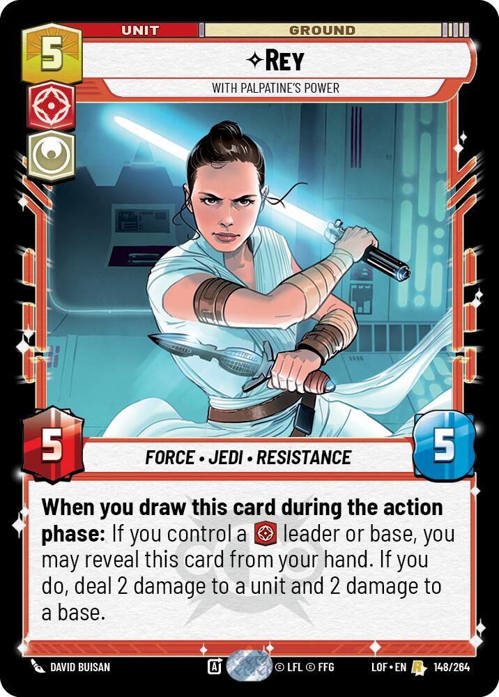 Rey - With Palpatine's Power (148/264) (148/264) [Legends of the Force] | Odin's Place