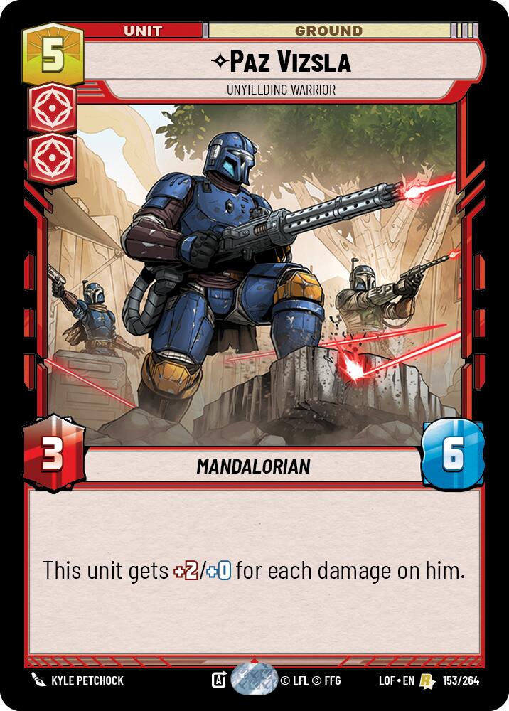 Paz Vizsla - Unyielding Warrior (153/264) (153/264) [Legends of the Force] | Odin's Place