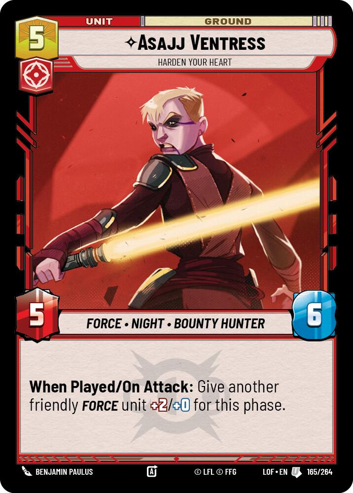 Asajj Ventress - Harden Your Heart (165/264) (165/264) [Legends of the Force] | Dragon's Lair Comics and Fantasy Houston TX