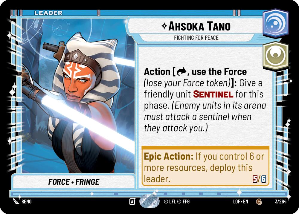 Ahsoka Tano - Fighting For Peace (003/264) (003/264) [Legends of the Force] | Dragon's Lair Comics and Fantasy Houston TX