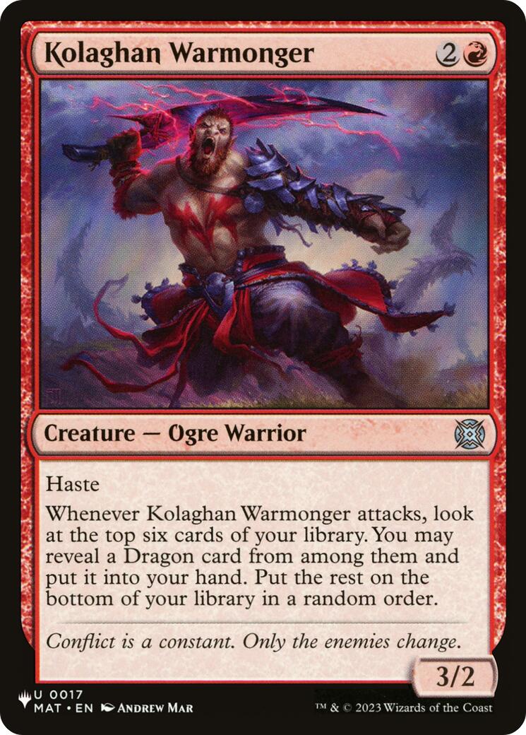 Kolaghan Warmonger [The List] | Dragon's Lair Comics and Fantasy Houston TX