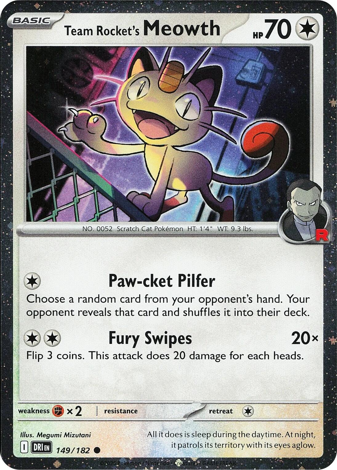 Team Rocket's Meowth (149/182) (Cosmos Holo) [Miscellaneous Cards] | Dragon's Lair Comics and Fantasy Houston TX