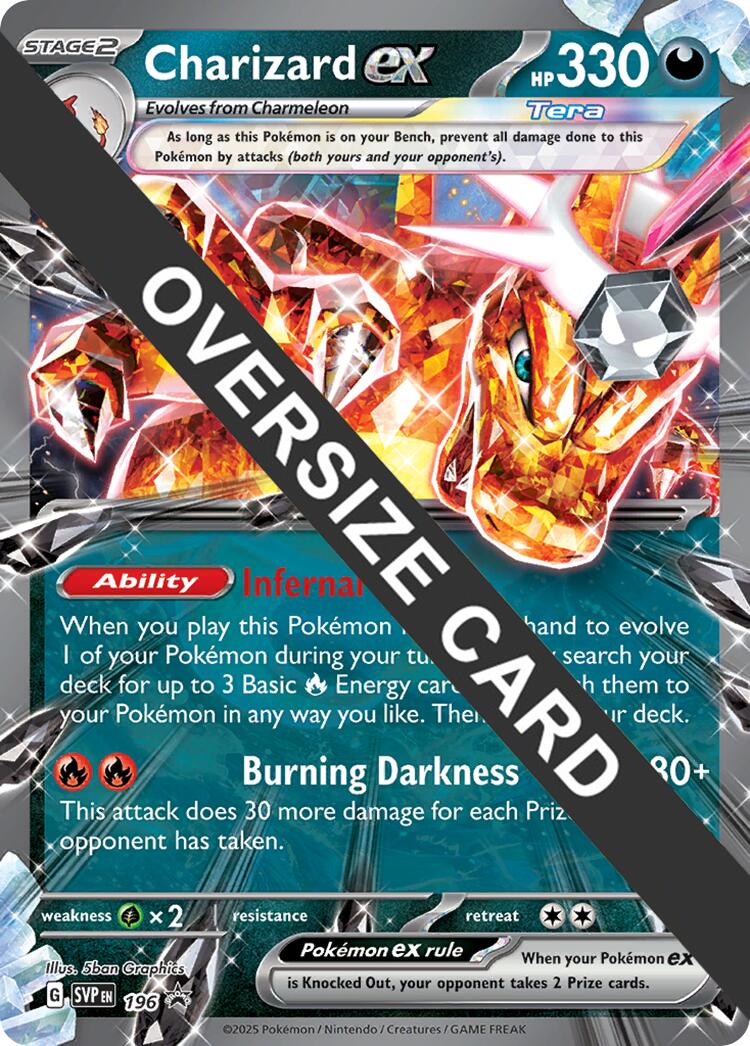 Charizard EX (196) (Jumbo Card) [Scarlet & Violet: Black Star Promos] | Dragon's Lair Comics and Fantasy Houston TX
