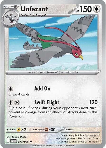 Unfezant (073/086) [Scarlet & Violet: Black Bolt] | Odin's Place