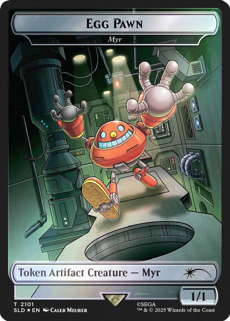 Egg Pawn - Myr Token (Rainbow Foil) [Secret Lair Drop Series] | Dragon's Lair Comics and Fantasy Houston TX