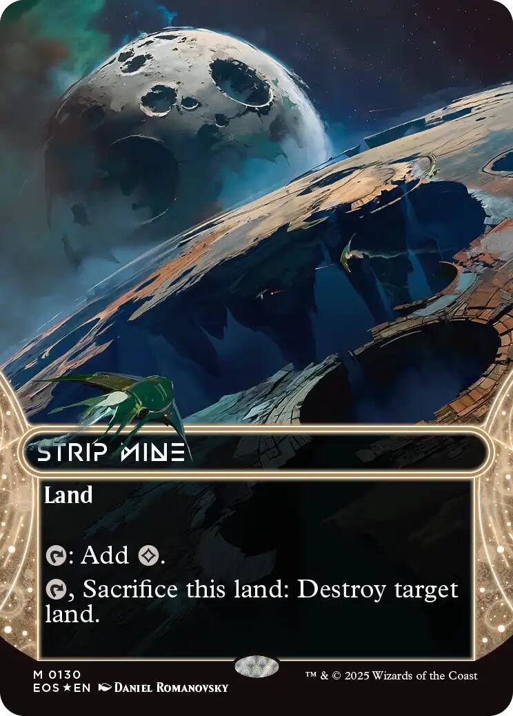 Stripe Mine (0130) (Borderless) (Galaxy Foil) [Edge of Eternities: Stellar Sights] | Dragon's Lair Comics and Fantasy Houston TX
