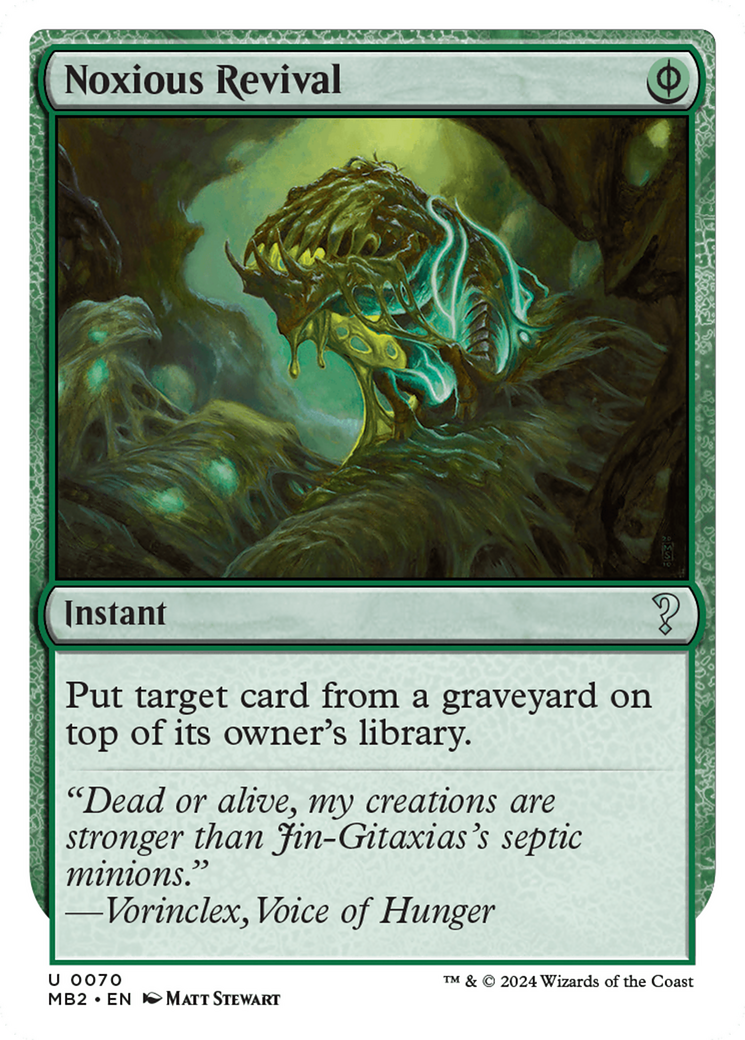 Noxious Revival (White Border) [Mystery Booster 2] | Dragon's Lair Comics and Fantasy Houston TX