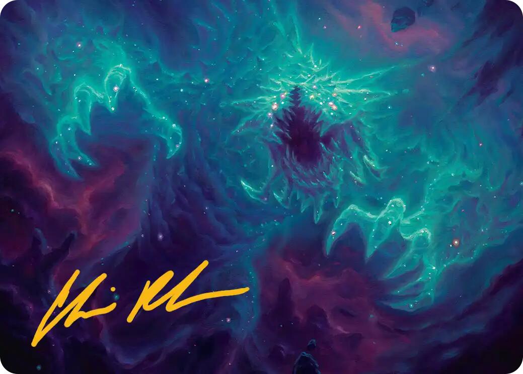 Cosmogoyf Art Card (Gold-Stamped Signature) [Edge of Eternities Art Series] | Dragon's Lair Comics and Fantasy Houston TX