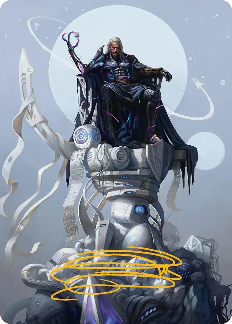Tezzeret, Cruel Captain Art Card (35/54) (Gold-Stamped Signature) [Edge of Eternities Art Series] | Dragon's Lair Comics and Fantasy Houston TX