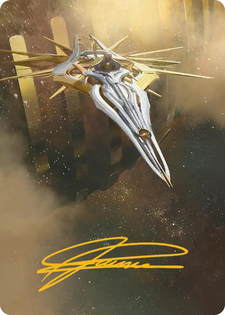Dawnsire, Sunstar Dreadnought Art Card (Gold-Stamped Signature) [Edge of Eternities Art Series] | Dragon's Lair Comics and Fantasy Houston TX