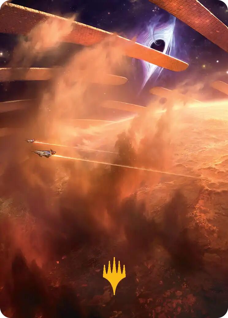 Adagia, Windswept Bastion Art Card (Gold-Stamped Planeswalker Symbol) [Edge of Eternities Art Series] | Dragon's Lair Comics and Fantasy Houston TX