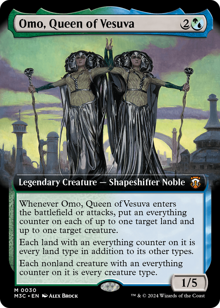 Omo, Queen of Vesuva (Extended Art) [Modern Horizons 3 Commander] | Dragon's Lair Comics and Fantasy Houston TX