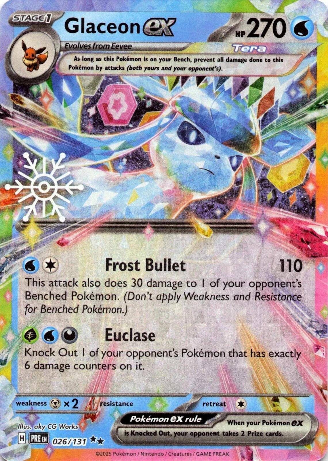 Glaceon ex (026/131) (Holiday Calendar) [Miscellaneous Cards] | Odin's Place