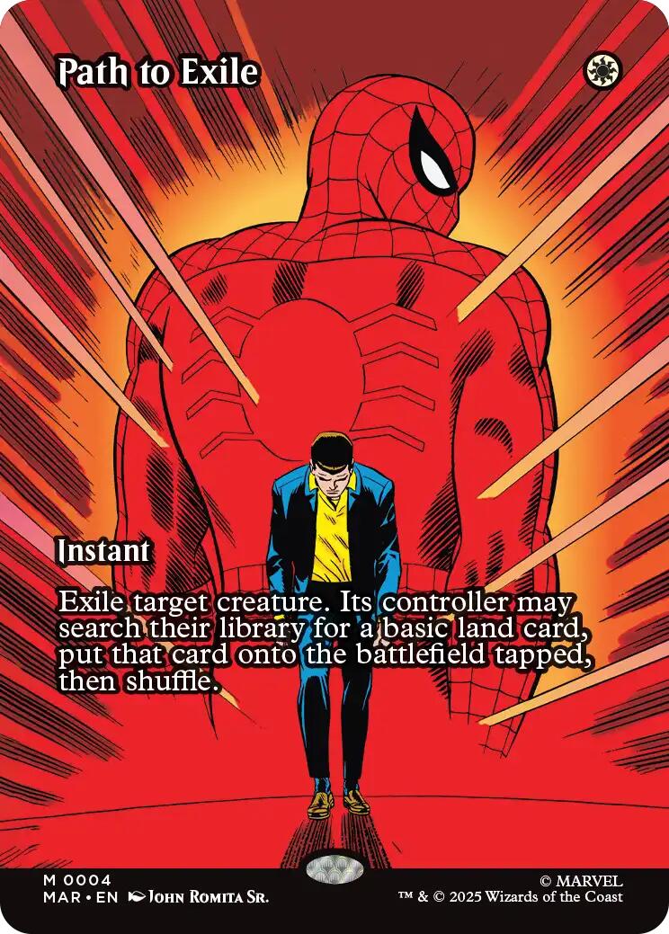 Path to Exile (Borderless) [Marvel's Spider-Man: Eternal-Legal] | Dragon's Lair Comics and Fantasy Houston TX