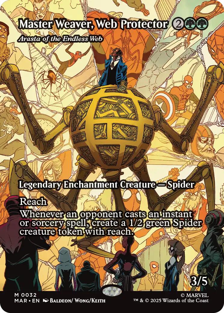 Master Weaver, Web Protector - Arasta of the Endless Web (Borderless) [Marvel's Spider-Man: Eternal-Legal] | Dragon's Lair Comics and Fantasy Houston TX
